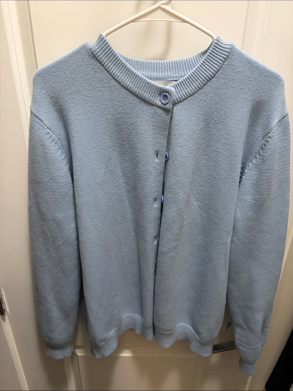 Light Blue Button Up Sweater